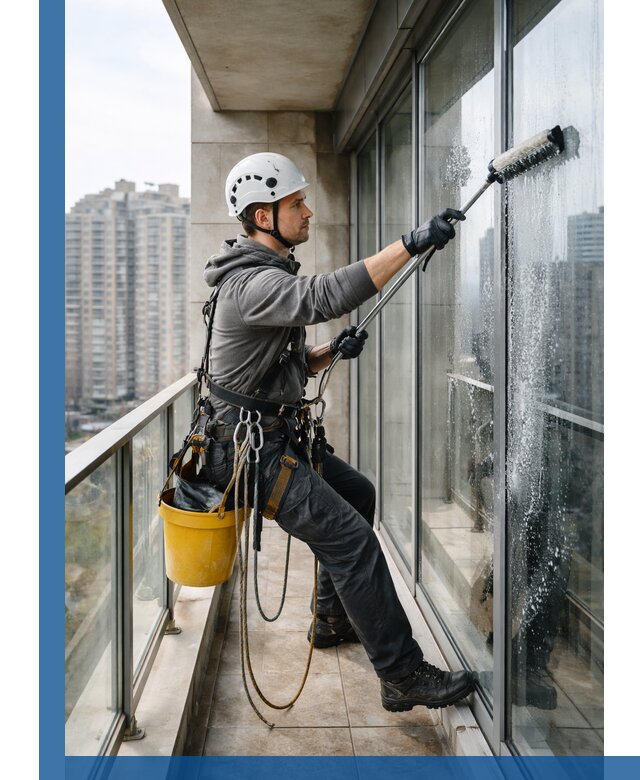 Профессиональная мойка балконного остекления в Муравленке