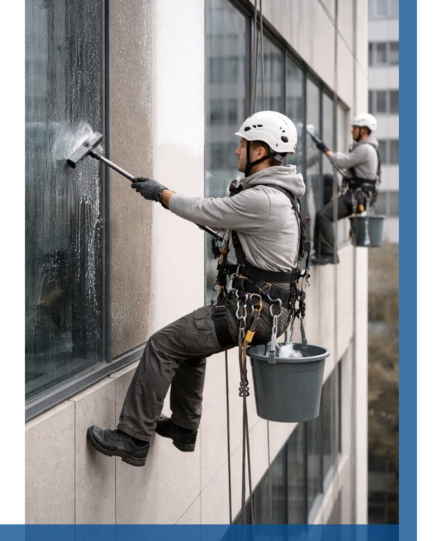 Мойка фасадов зданий в Муравленке под ключ от 375 р. | ВЫСОТНИК-Мрв