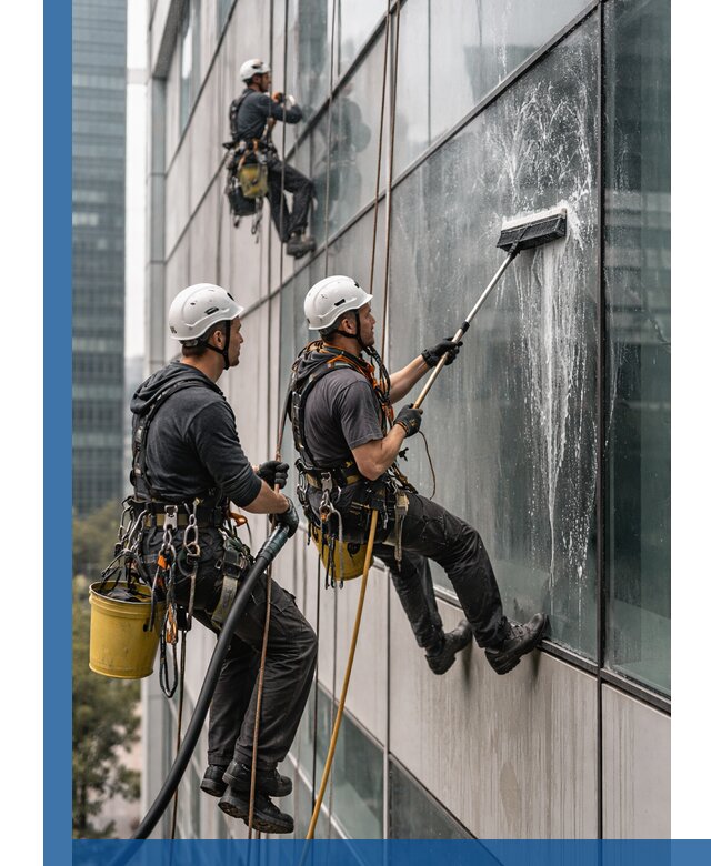 Профессиональная высотная мойка фасадов зданий в Муравленке