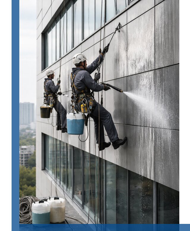 Профессиональная мойка вентилируемых фасадов в Муравленке