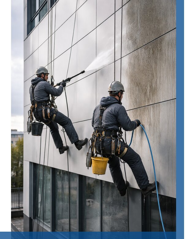 Мойка фасада из композита в Муравленке по цене от 321 р. | ВЫСОТНИК-Мрв