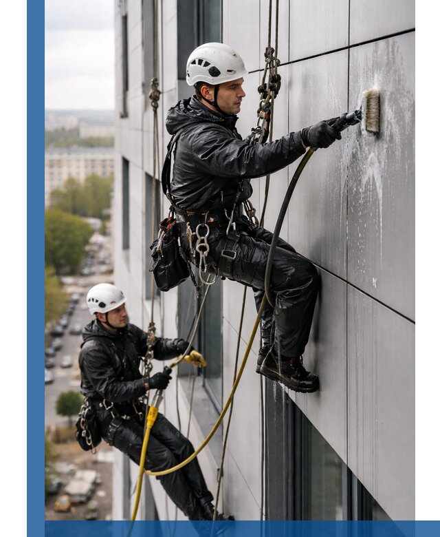 Профессиональная мойка фасада из композита в Муравленке