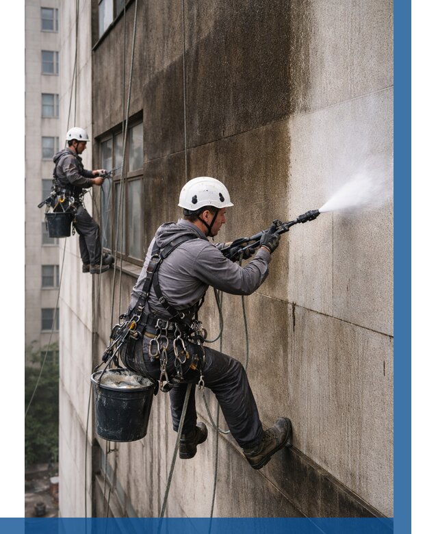 Очистка фасада от копоти в Муравленке от 268 р. | ВЫСОТНИК-Мрв