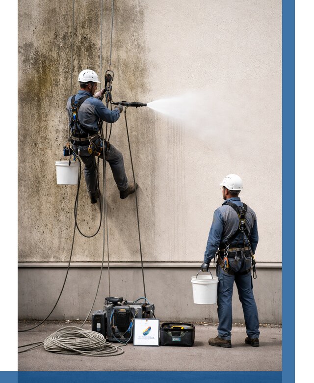 Очистка фасада от плесени в Муравленке от 321 р. | ВЫСОТНИК-Мрв