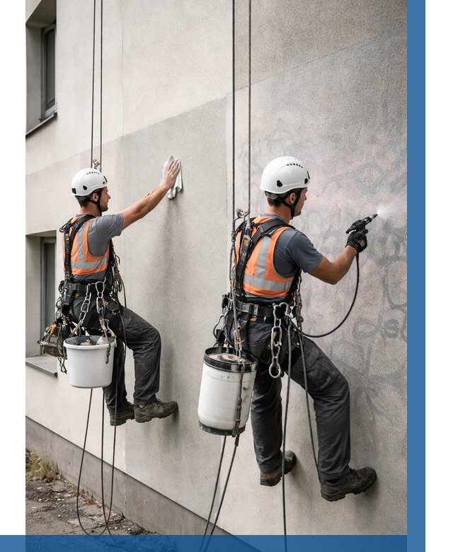 Антиграффити покрытие фасада в Муравленке от 642 р. | ВЫСОТНИК-Мрв