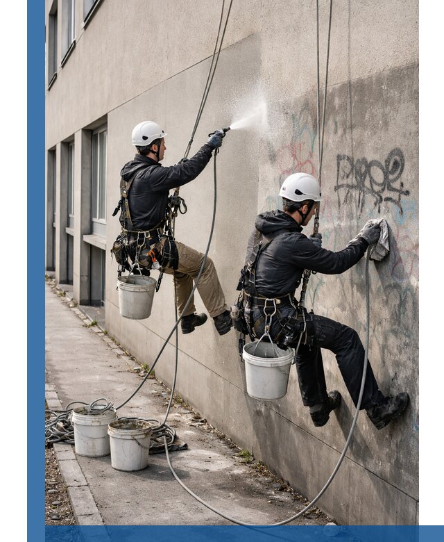 Антиграффити покрытие фасада с защитой от надписей в Муравленке