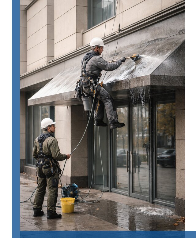 Профессиональная мойка козырьков и навесов в Муравленке