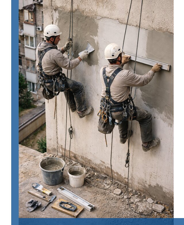 Комплексный ремонт штукатурного фасада с гарантией в Муравленке