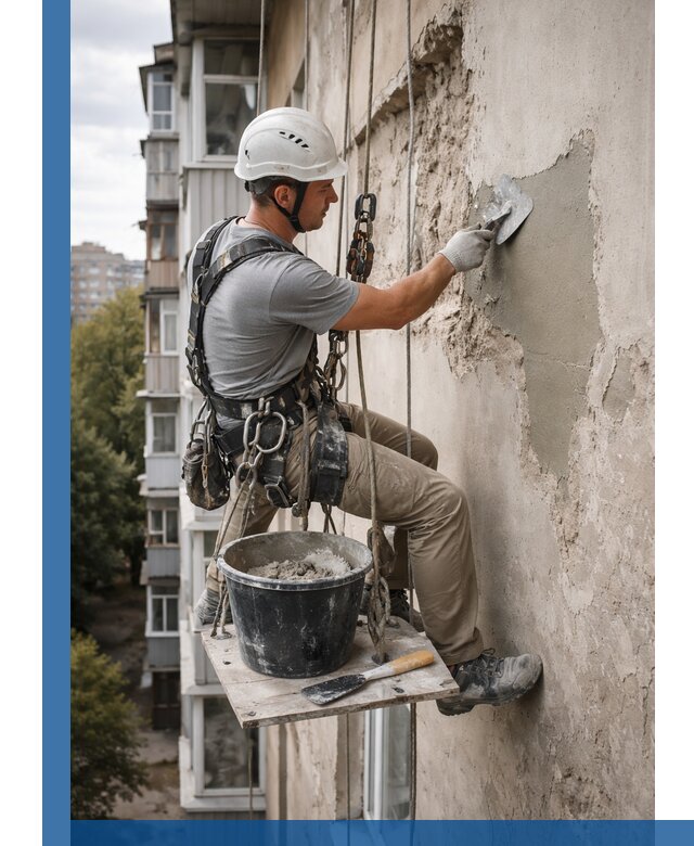 Восстановление фасадной штукатурки в Муравленке с гарантией качества