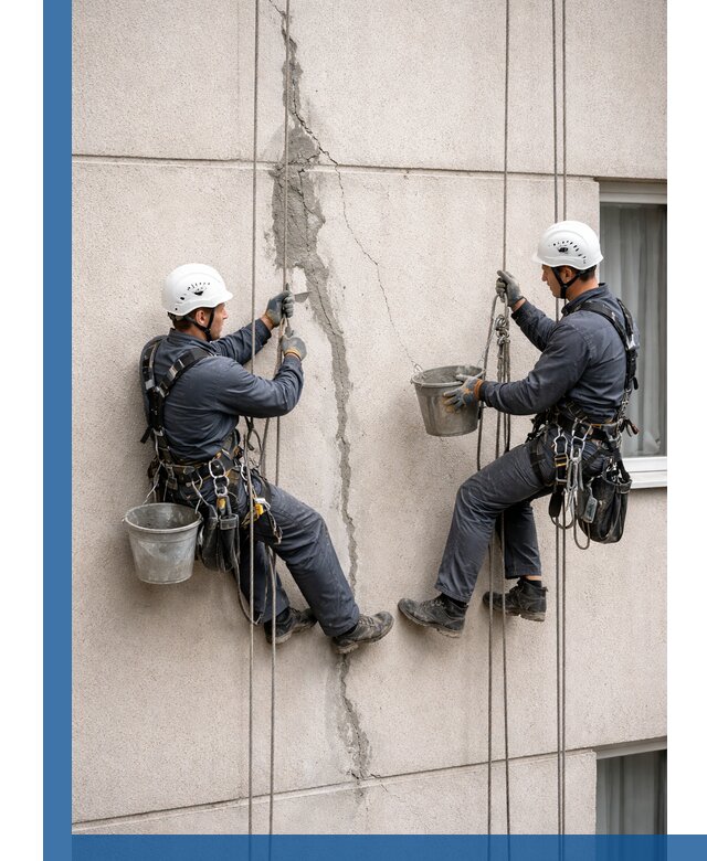 Заделка трещин на фасаде в Муравленке с гарантийным ремонтом