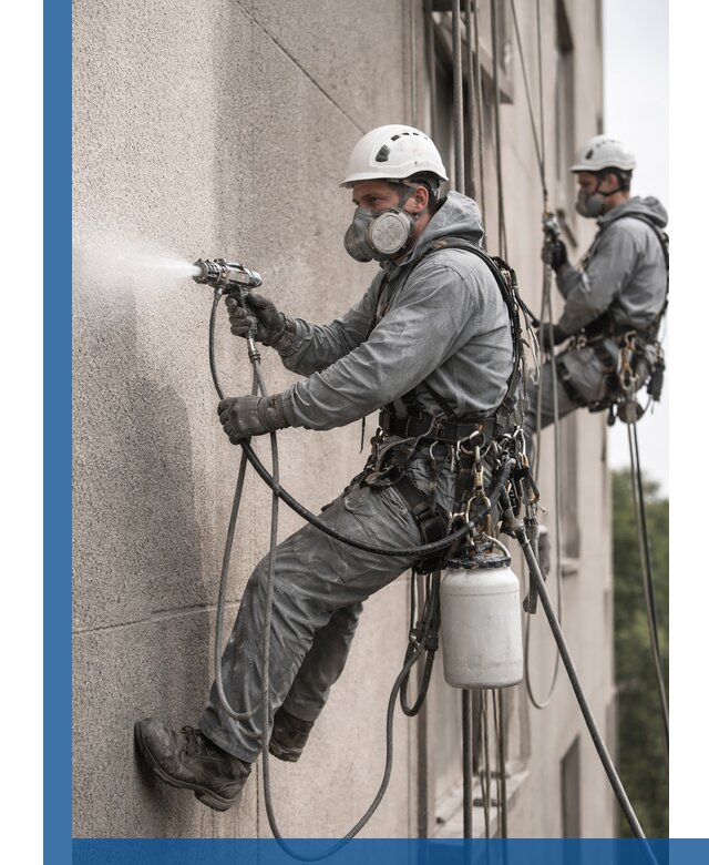 Безвоздушная покраска фасадов зданий в Муравленке профессионально