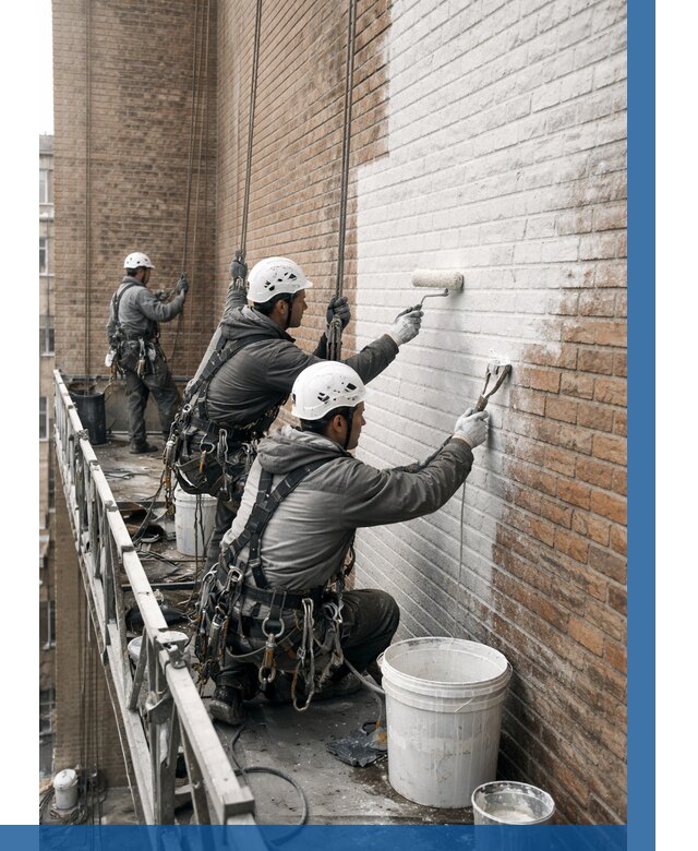 Покраска кирпичного фасада в Муравленке от 375 р. | ВЫСОТНИК-Мрв