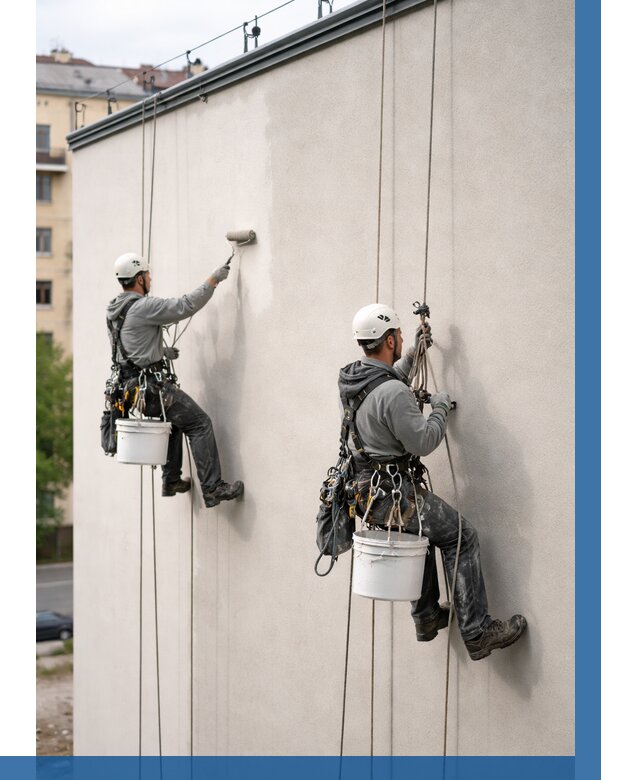 Покраска оштукатуренного фасада в Муравленке от 343 р. | ВЫСОТНИК-Мрв