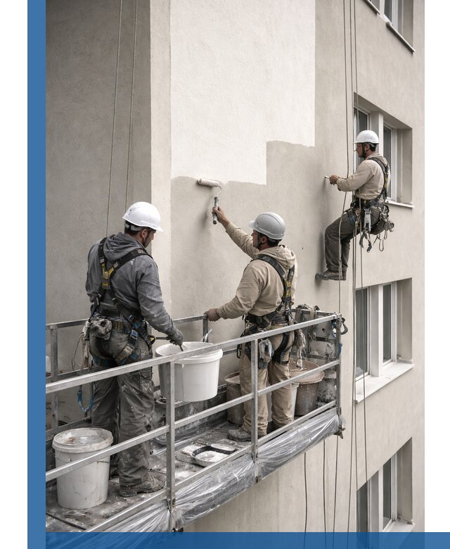 Покраска оштукатуренного фасада в Муравленке под ключ с гарантией