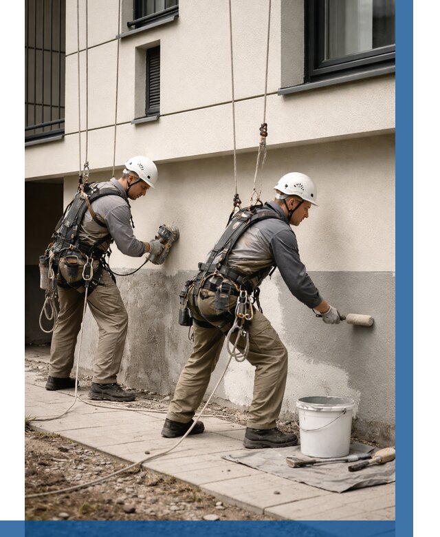 Окраска цоколя здания в Муравленке от 482 р. под ключ | ВЫСОТНИК-Мрв