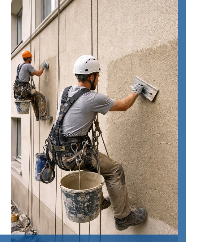 Декоративная штукатурка фасада в Муравленке от 1285 р. | ВЫСОТНИК-Мрв