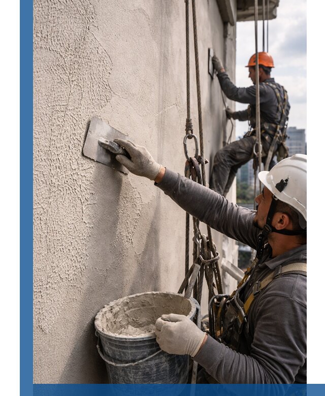 Декоративная штукатурка фасада с утеплением и защитой в Муравленке