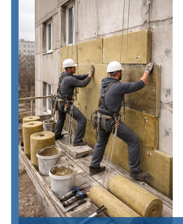 Утепление фасада минватой в Муравленке под ключ с гарантией