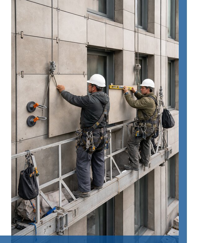 Монтаж керамогранита на фасад в Муравленке от 2677 р. | ВЫСОТНИК-Мрв