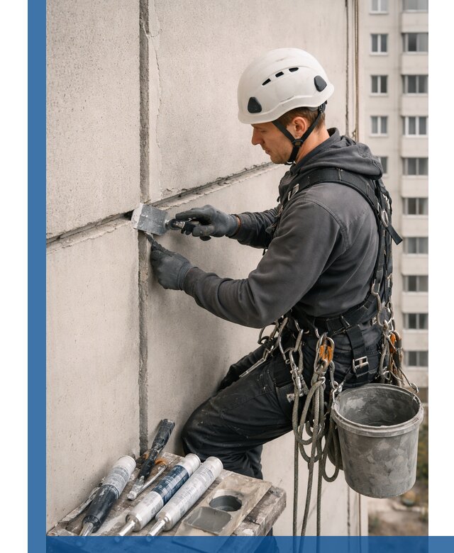 Ремонт межпанельных швов в Муравленке герметизация и восстановление