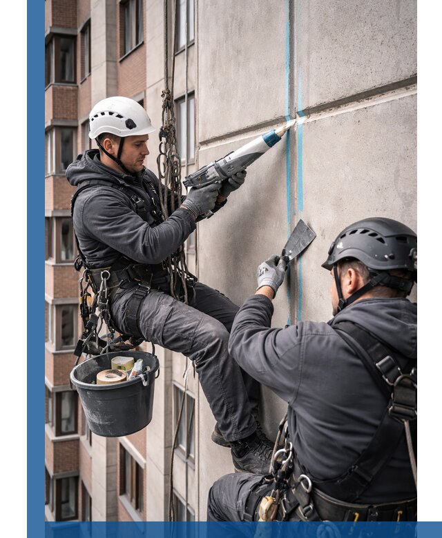 Вторичная герметизация швов фасада и кровли в Муравленке