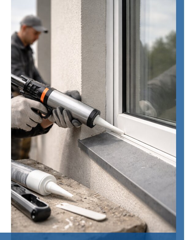 Герметизация монтажных швов окон в Муравленке от 696 р. | ВЫСОТНИК-Мрв