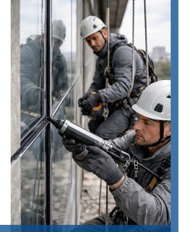 Герметизация витражных швов в Муравленке от 696 р. | ВЫСОТНИК-Мрв