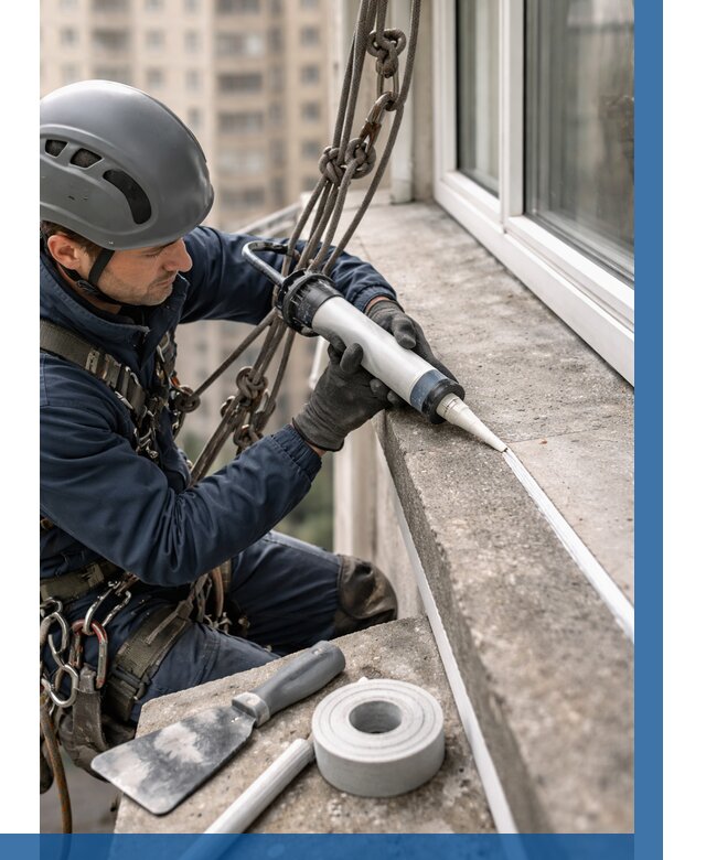 Герметизация балконного козырька в Муравленке от 4818 р. | ВЫСОТНИК-Мрв