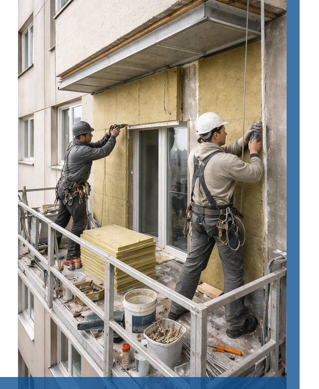 Утепление балкона снаружи в Муравленке от 1713 р. под ключ ВЫСОТНИК-Мрв