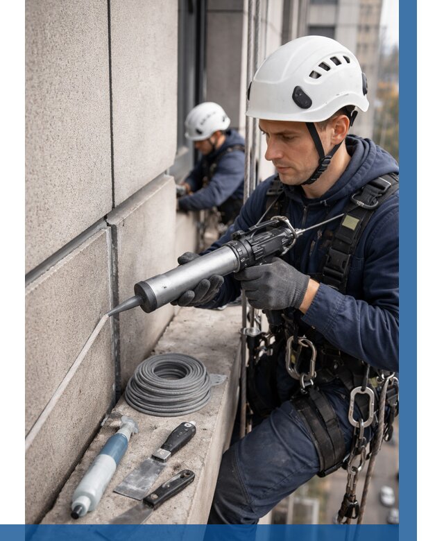 Герметизация деформационных швов фасада в Муравленке от 749 | ВЫСОТНИК-Мрв