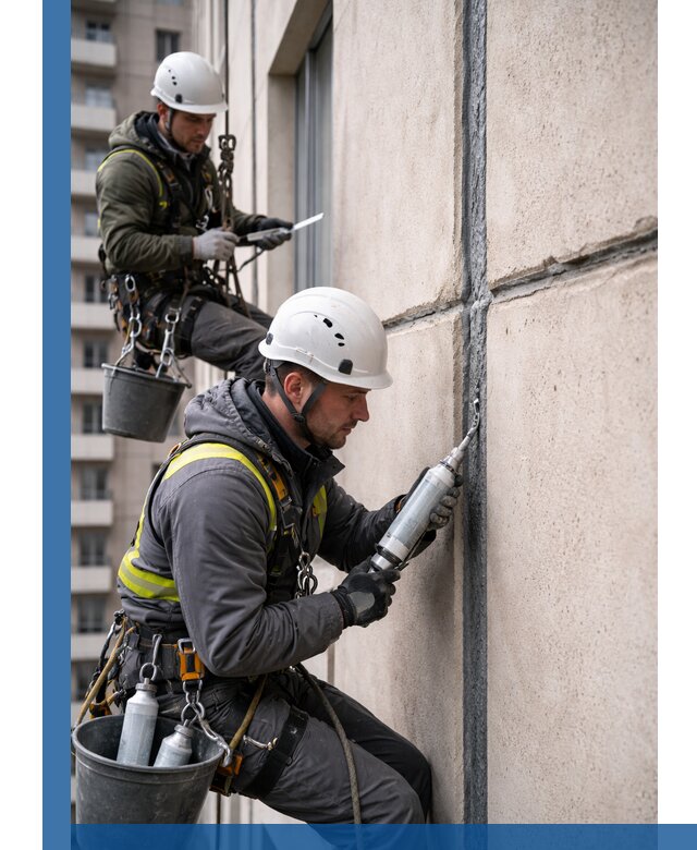 Герметизация деформационных швов фасада в Муравленке качественно