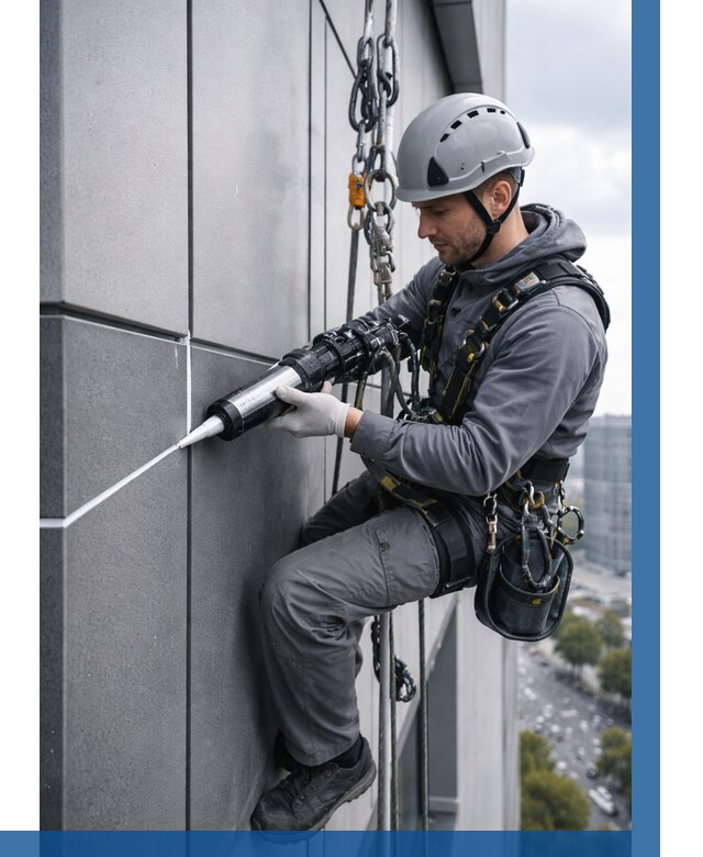 Герметизация стыков фасадных панелей в Муравленке от 6959 р.| ВЫСОТНИК-Мрв