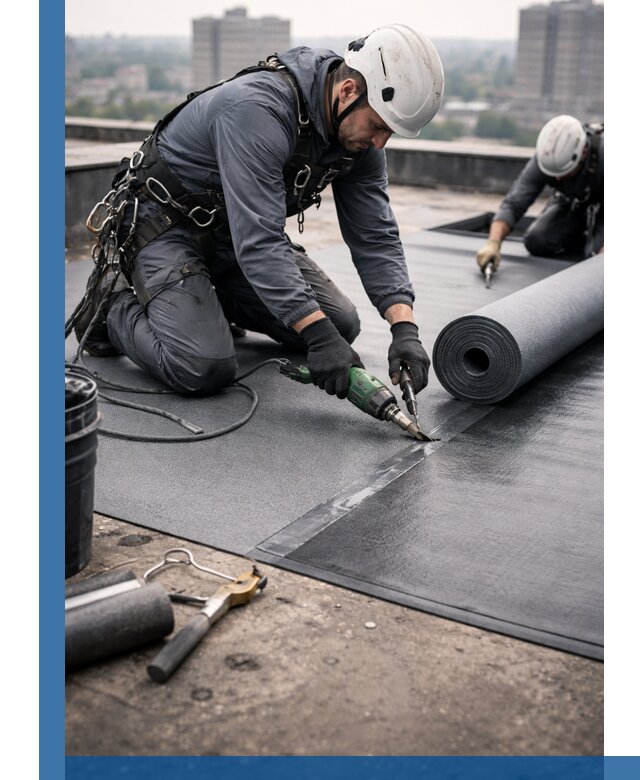 Ремонт мягкой кровли в Муравленке с выездом промальпинистов