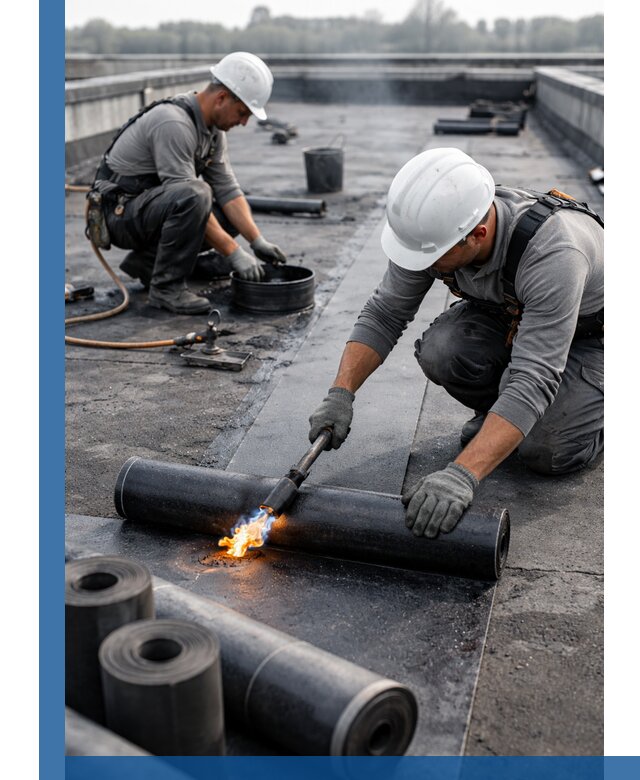 Ремонт рулонной кровли в Муравленке герметизация и восстановление