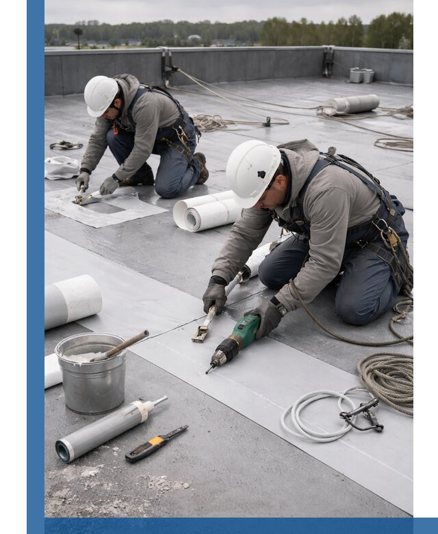 Ремонт мембранной кровли в Муравленке качественно и с гарантией