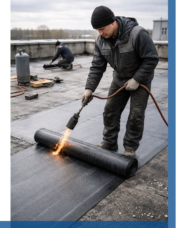 Ремонт наплавляемой кровли в Муравленке от 749 р. | ВЫСОТНИК-Мрв