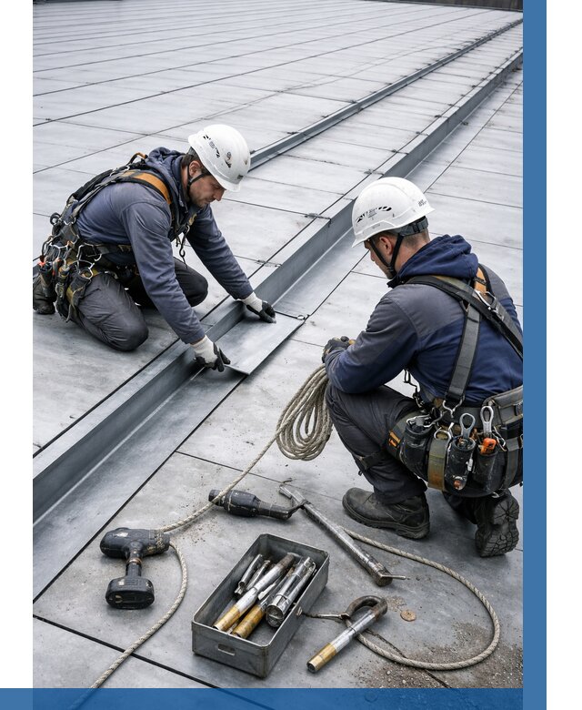 Ремонт фальцевой кровли в Муравленке от 749 р. | ВЫСОТНИК-Мрв