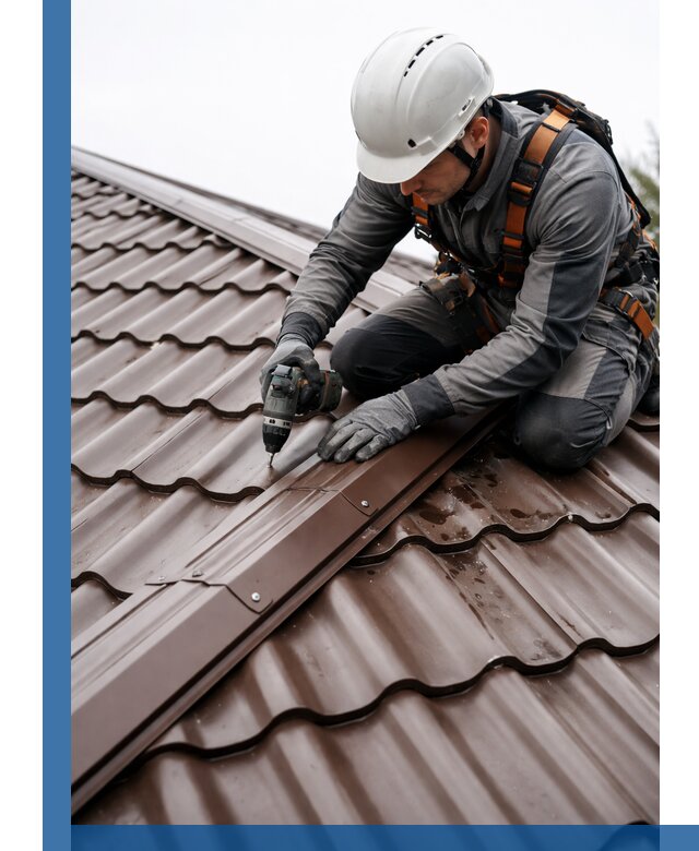 Ремонт металлочерепицы на крыше в Муравленке профессионально