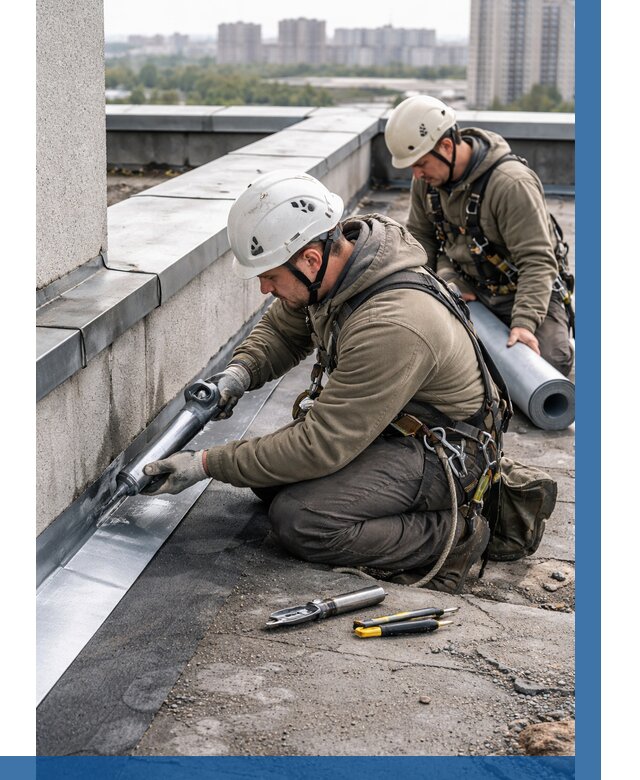 Ремонт кровельных примыканий в Муравленке от 1285 р. | ВЫСОТНИК-Мрв