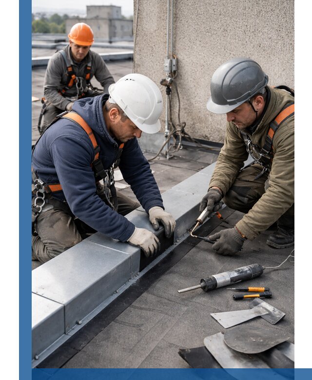 Ремонт кровельных примыканий в Муравленке профессионально