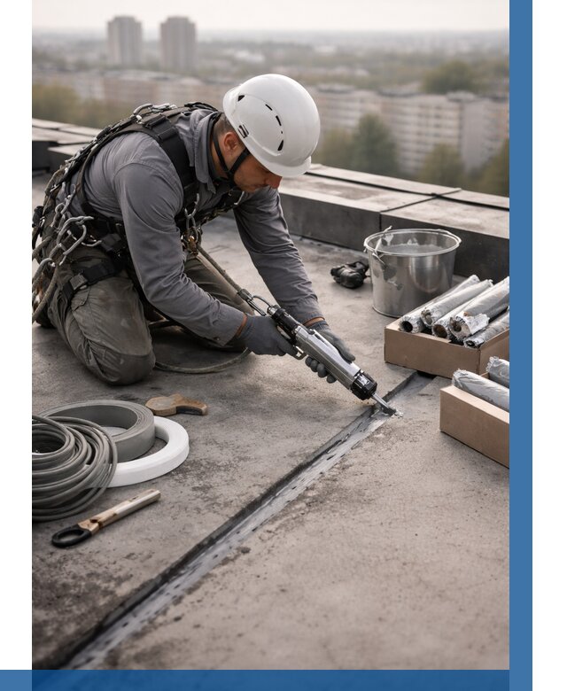 Герметизация швов кровли в Муравленке от 482 р./м2 | ВЫСОТНИК-Мрв