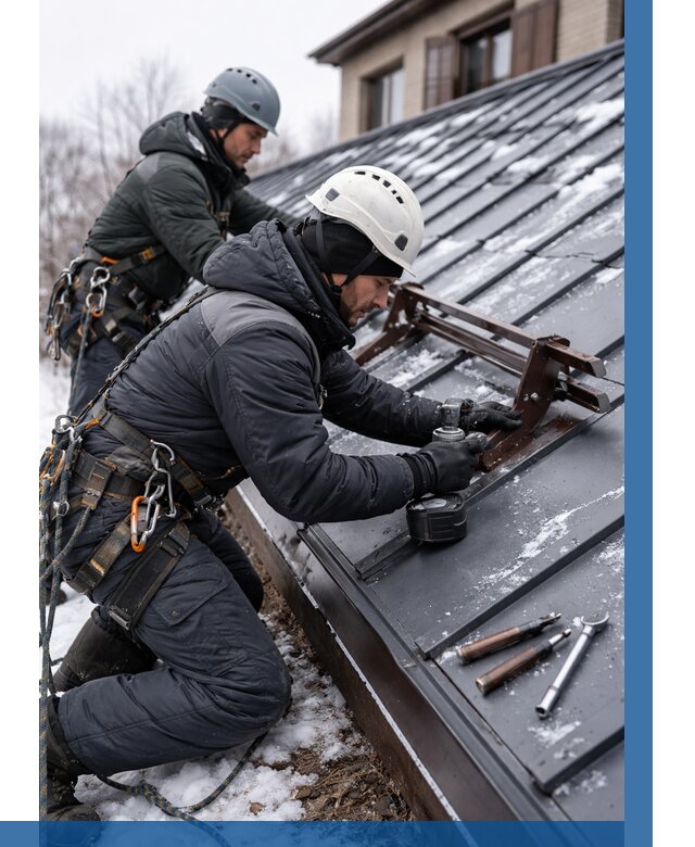 Монтаж снегозадержателей в Муравленке от 482 р. | ВЫСОТНИК-Мрв