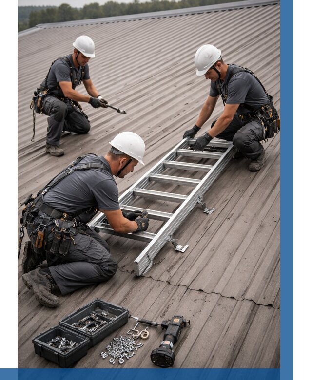 Монтаж кровельной лестницы в Муравленке от 4818 р. | ВЫСОТНИК-Мрв