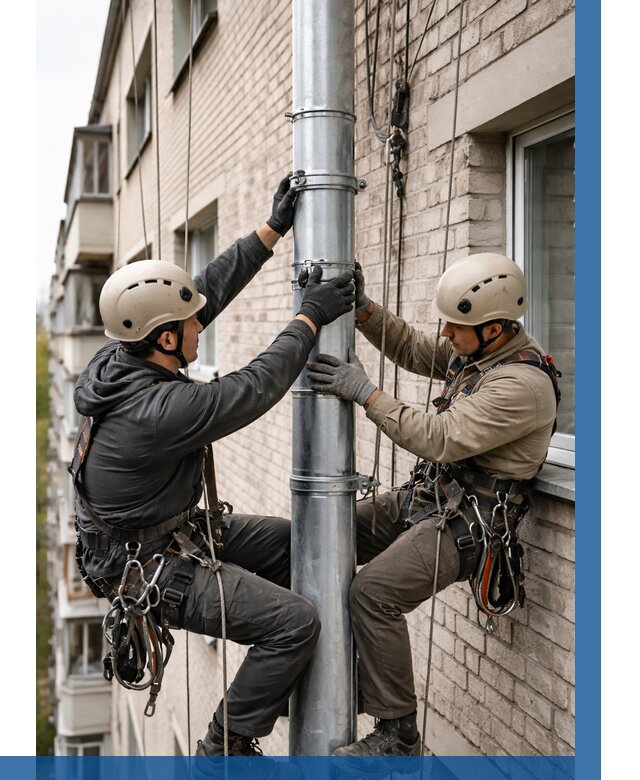 Замена водосточных труб в Муравленке от 6959 р. | ВЫСОТНИК-Мрв