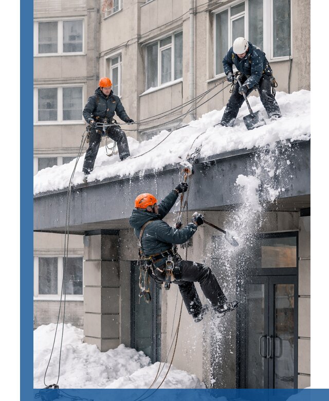 Безопасная очистка навесов от снега в Муравленке круглогодично