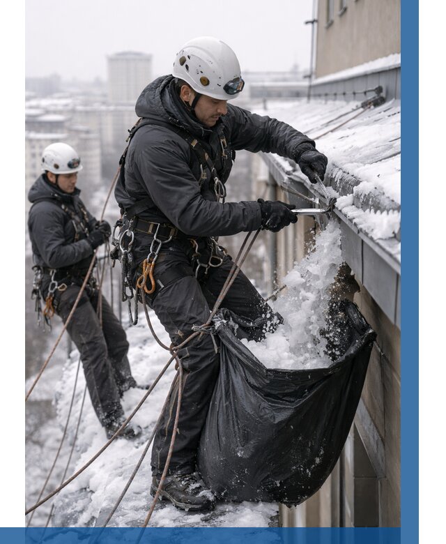 Аварийная очистка крыши в Муравленке под ключ от 321 р. | ВЫСОТНИК-Мрв