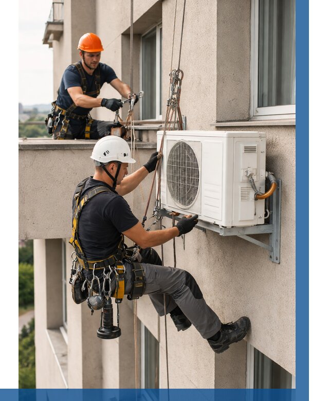 Монтаж внешнего блока кондиционера в Муравленке от 6959 р. | ВЫСОТНИК-Мрв