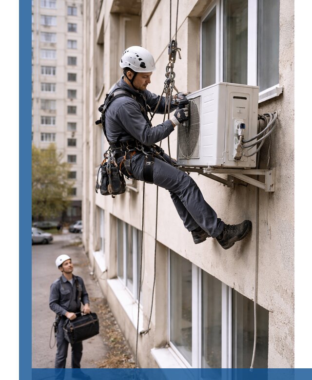 Демонтаж внешнего блока кондиционера в Муравленке профессионально