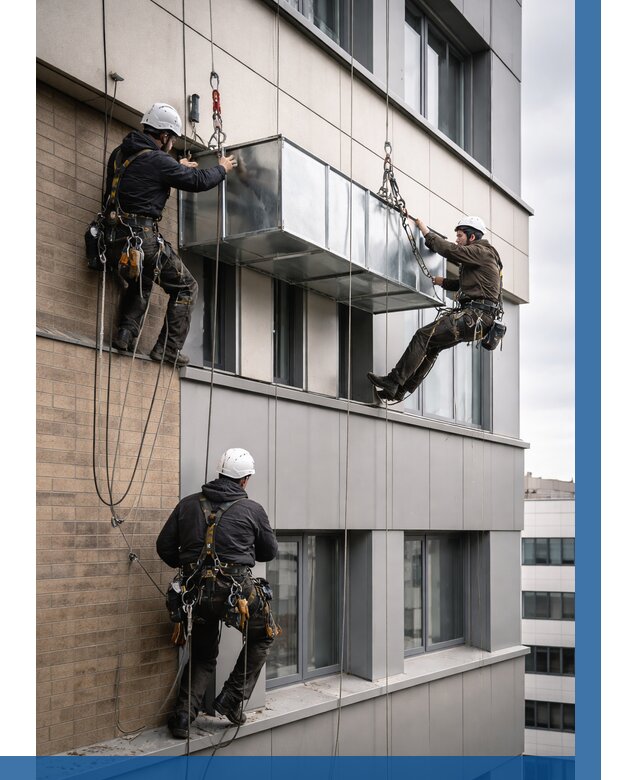 Монтаж воздуховодов на фасаде в Муравленке от 1606 р. | ВЫСОТНИК-Мрв