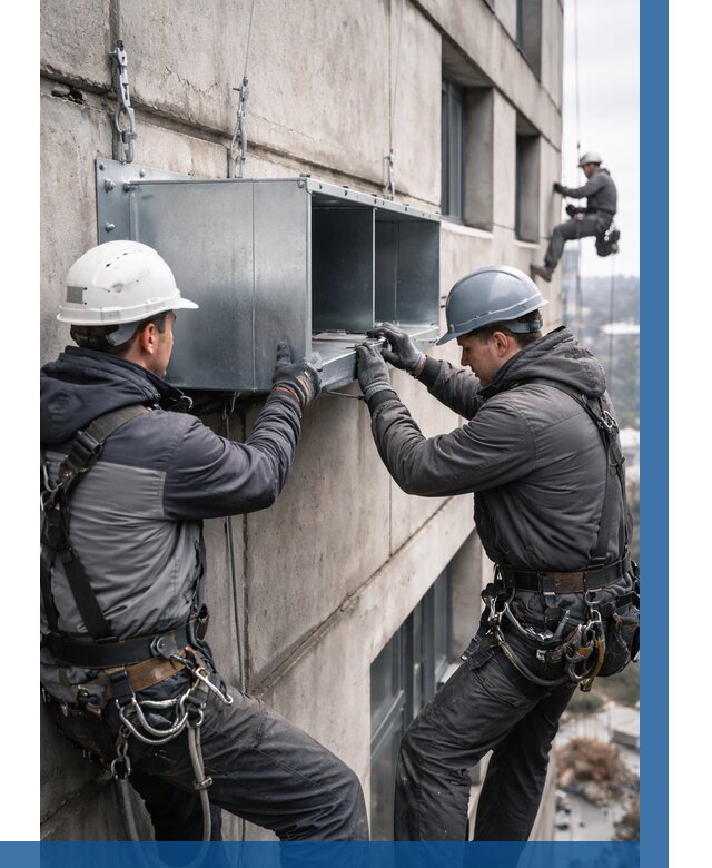 Монтаж вентиляционных коробов в Муравленке от 3212 р. | ВЫСОТНИК-Мрв